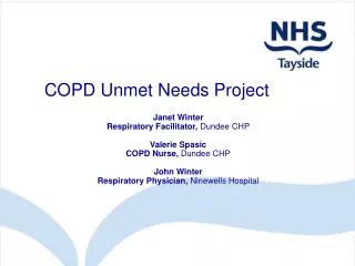 COPD Unmet Needs Project