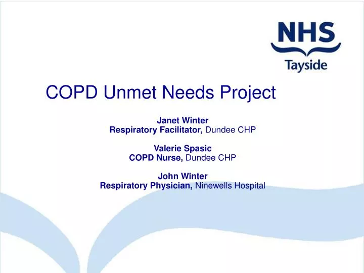 copd unmet needs project