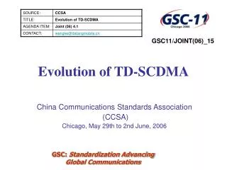 Evolution of TD-SCDMA