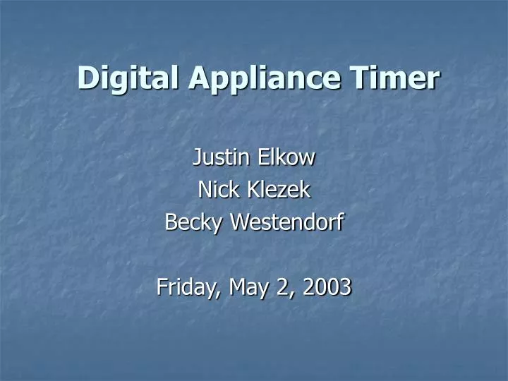 digital appliance timer