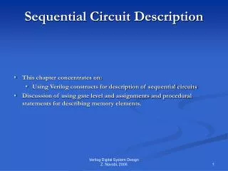 Sequential Circuit Description