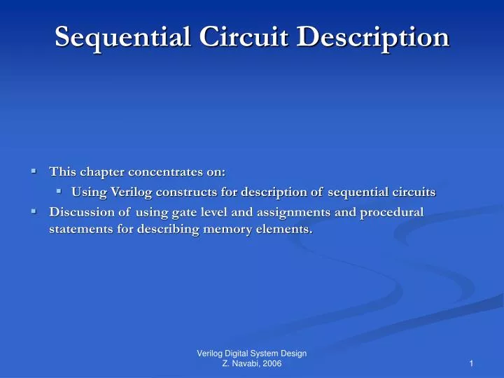 sequential circuit description
