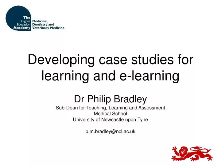 developing case studies for learning and e learning