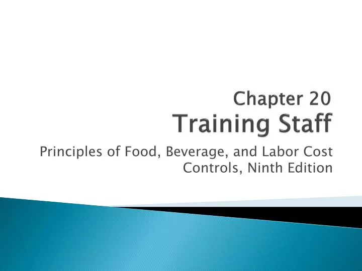 chapter 20 training staff