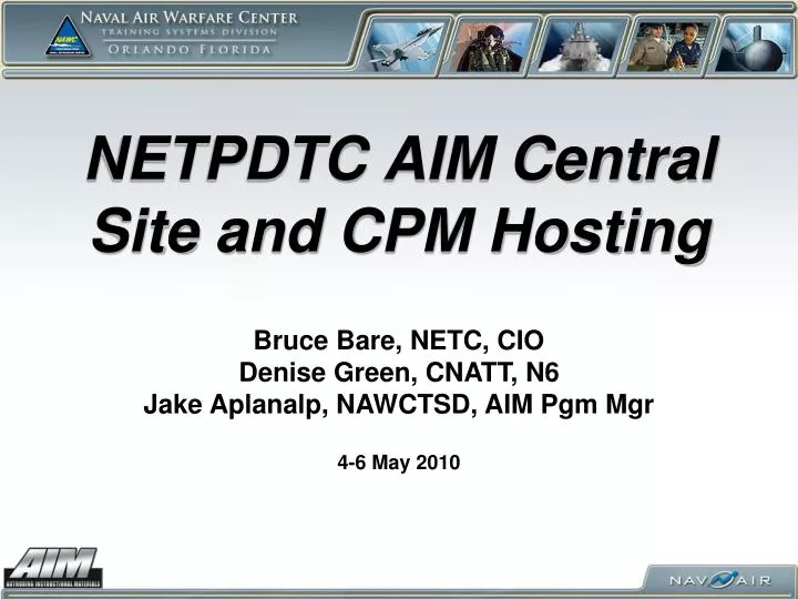 netpdtc aim central site and cpm hosting