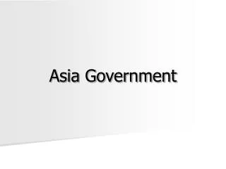 Asia Government