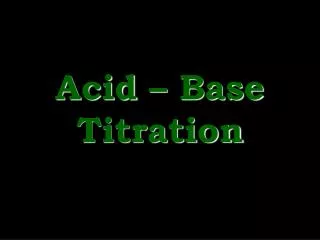 acid base titration