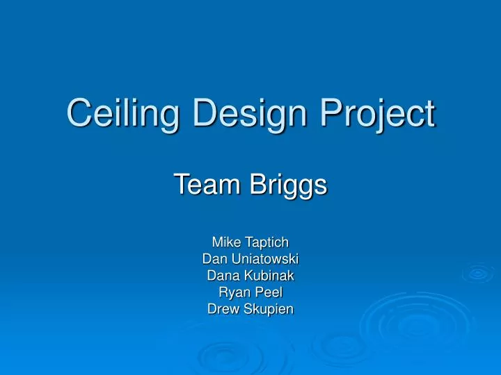 ceiling design project