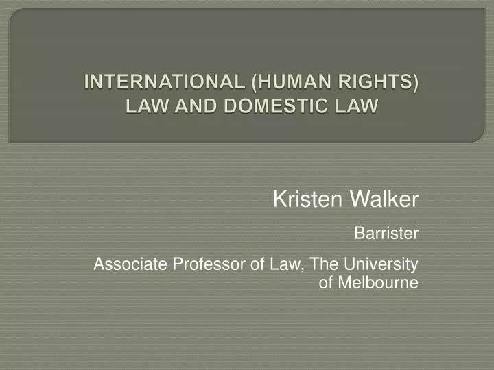 international human rights law and domestic law