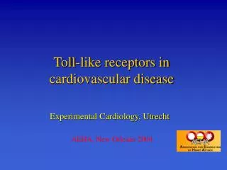 Toll-like receptors in cardiovascular disease
