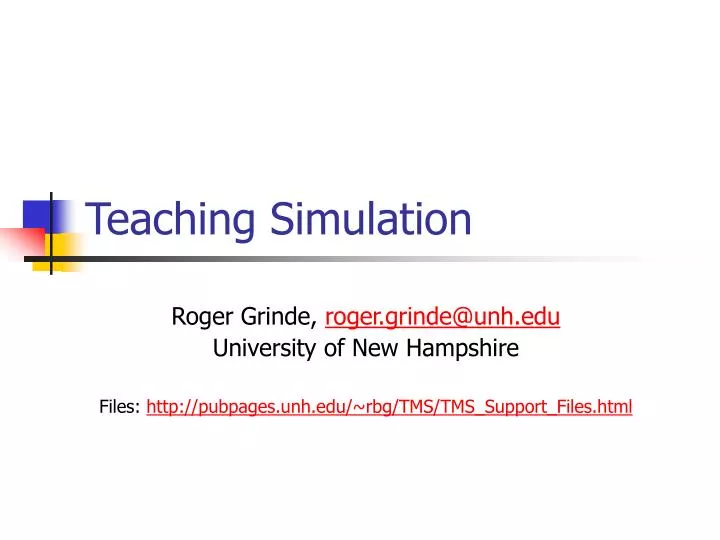 teaching simulation