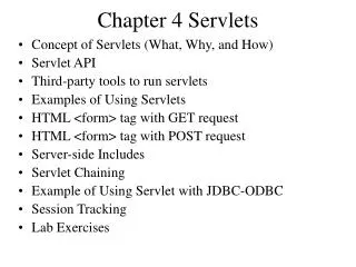 Chapter 4 Servlets
