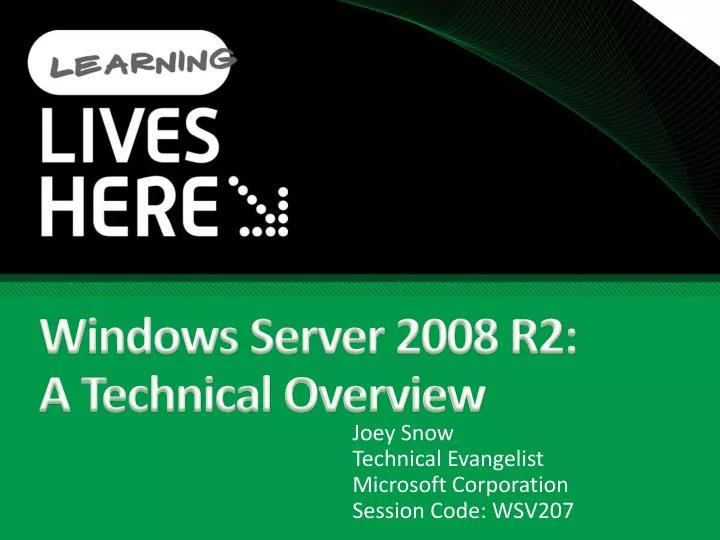 windows server 2008 r2 a technical overview