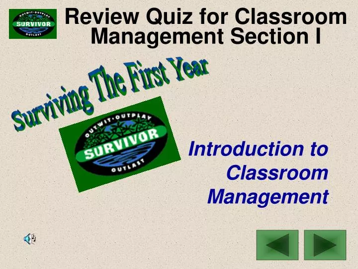review quiz for classroom management section i