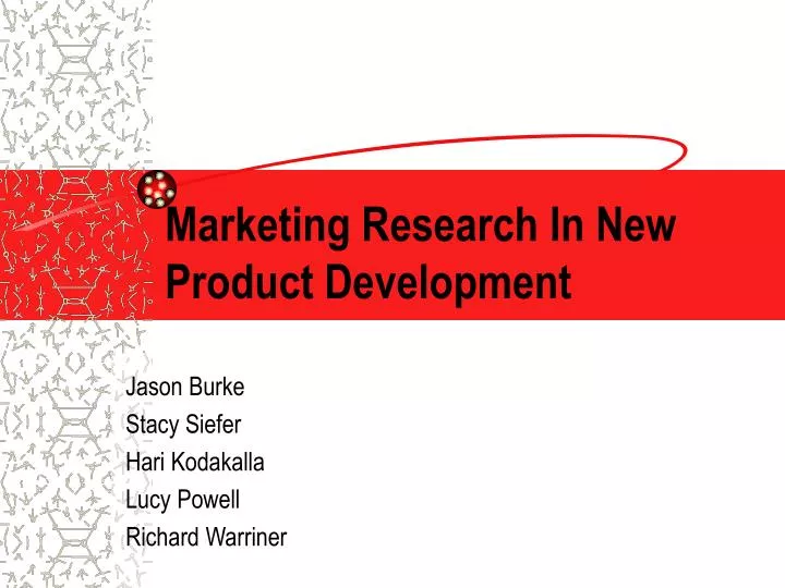 marketing research in new product development