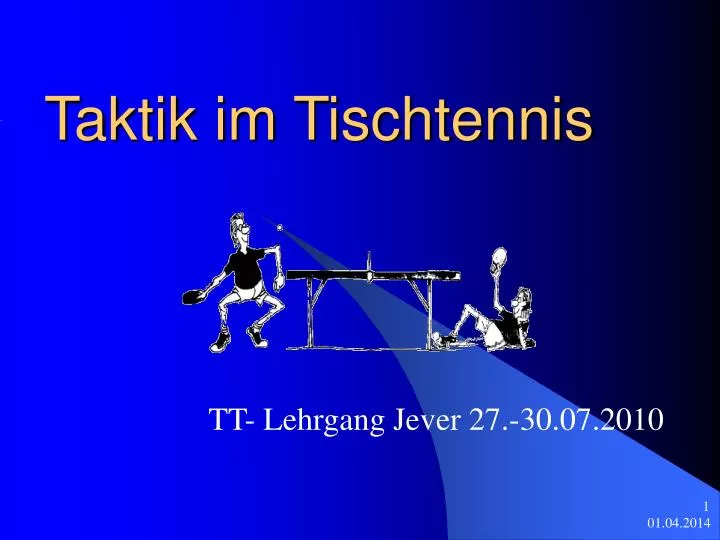 taktik im tischtennis