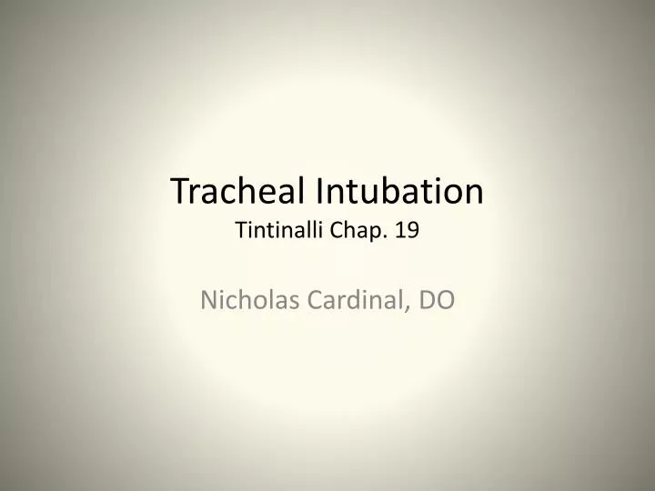 tracheal intubation tintinalli chap 19