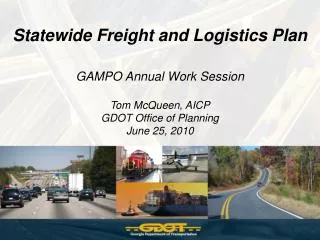 Statewide Freight and Logistics Plan