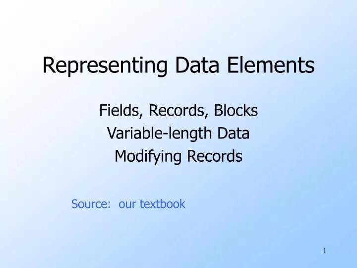 representing data elements