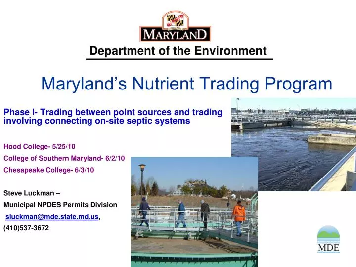 maryland s nutrient trading program