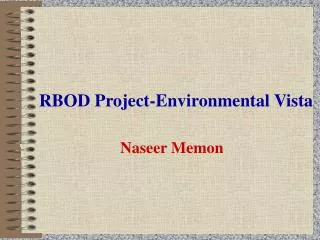 RBOD Project-Environmental Vista