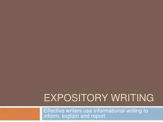 Expository writing