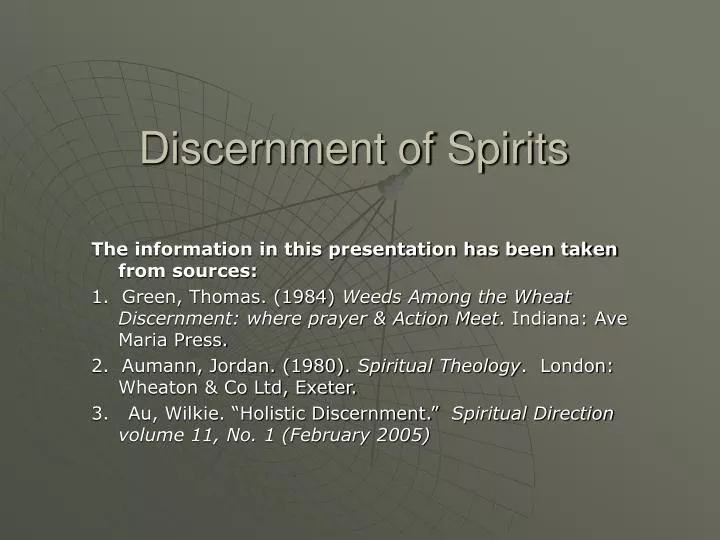 discernment of spirits