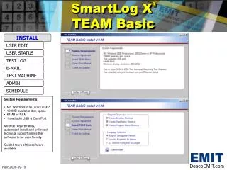 SmartLog X 3 TEAM Basic