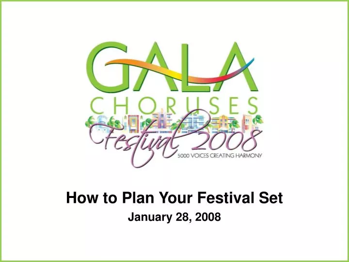 how to plan your festival set january 28 2008