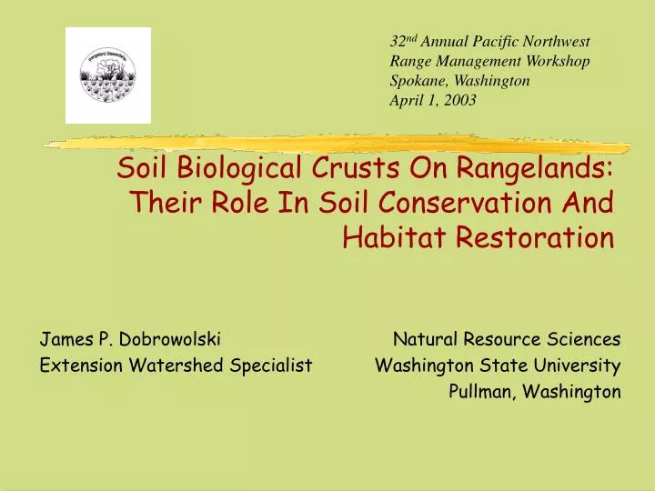 soil biological crusts on rangelands their role in soil conservation and habitat restoration