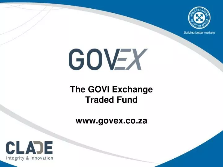 the govi exchange traded fund www govex co za