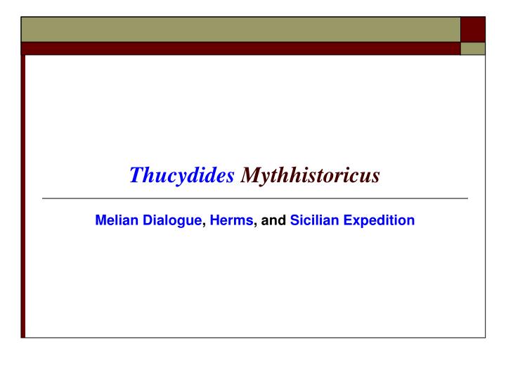 thucydides mythhistoricus