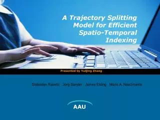 A Trajectory Splitting Model for Efficient Spatio-Temporal Indexing