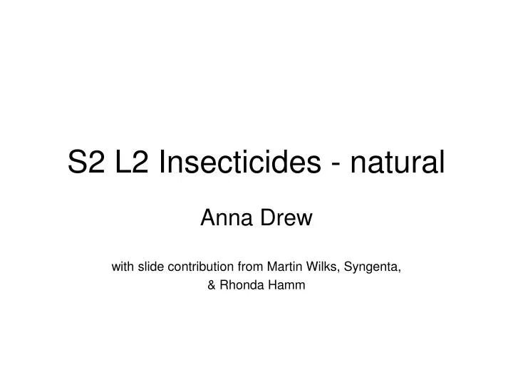 s2 l2 insecticides natural