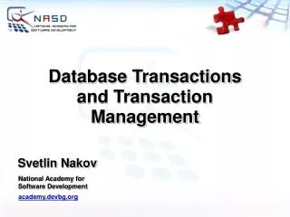 Database Transactions and Transaction Management