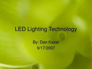 LED Lighting Technology