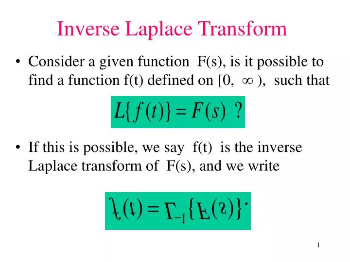 inverse laplace transform