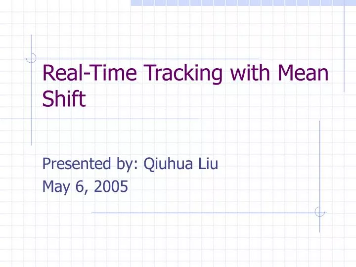 real time tracking with mean shift