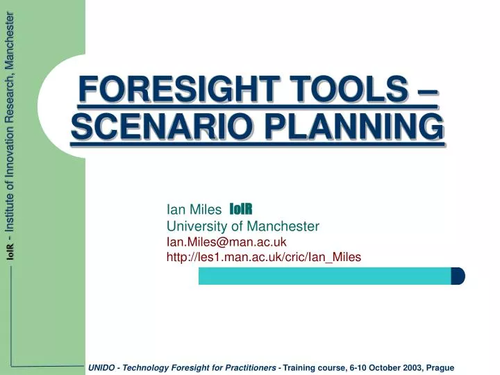foresight tools scenario planning