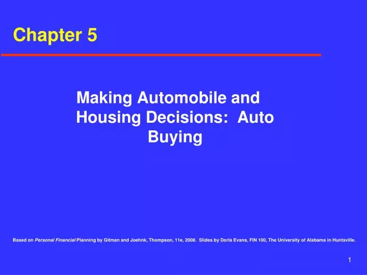 making automobile and housing decisions auto buying