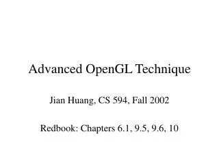 Advanced OpenGL Technique