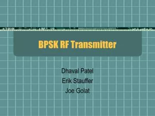 BPSK RF Transmitter