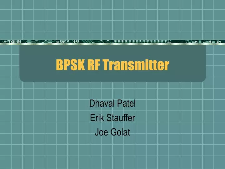 bpsk rf transmitter