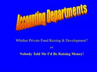 Accounting Departments