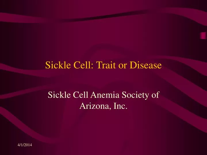 sickle cell trait or disease