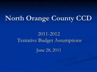 North Orange County CCD