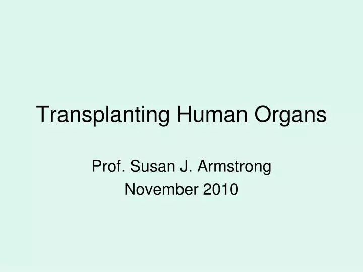 transplanting human organs