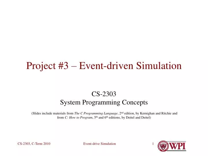 project 3 event driven simulation
