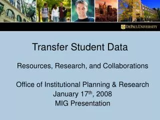 Transfer Student Data