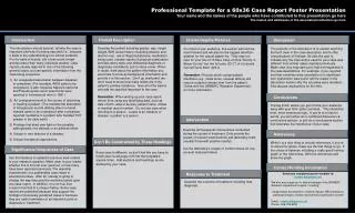 Professional Template for a 60x36 Case Report Poster Presentation